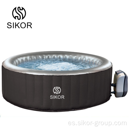 Sikor interior y al aire libre masaje de bañera de spa caliente whirlpool inflable 4 personas bañera de spa caliente